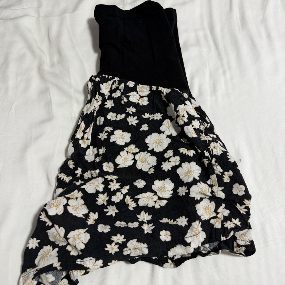 Motherhood shorts with White Floral Accents